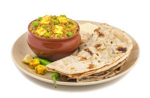 Matar Paneer + 4 Butter Tawa Roti