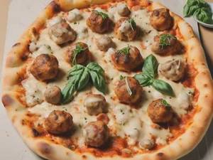 Chicken And Meat Ball Pizza