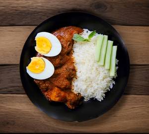 Egg Masala With Jeera Rice