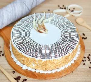 Exotic butterscotch eggless cake
