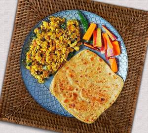 Paneer Bhurji + Paratha (2 Pcs) + Coldrink (250 Ml)
