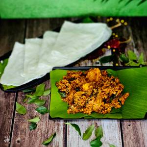 Sukka Chicken With Neer Dosa