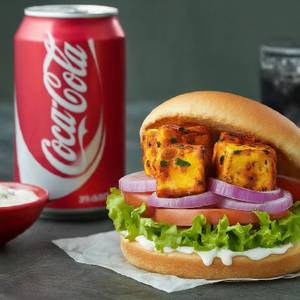 Paneer Tikka Burger And Diet Coke (300Ml)
