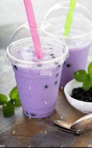 Blueberry Cheese Cake Boba Drink