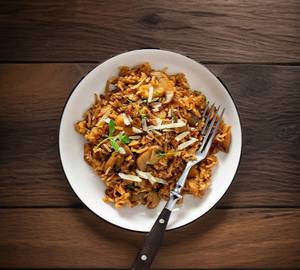 Mushroom Onion Chicken Rice