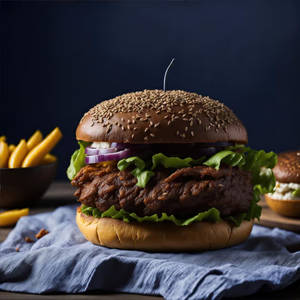 Burger   [chicken] with cheese slice 