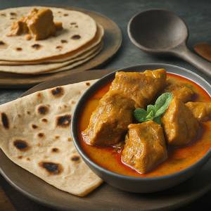 3 Tawa Roti With Pork Curry [3 Pieces]