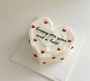 Heart  Pineapple Bento Cake Eggless