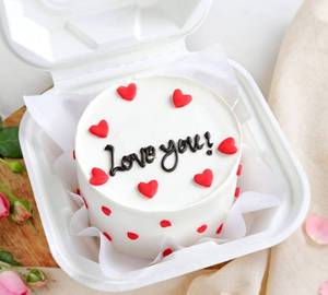 Bento Pineapple Love  Cake ( Eggless )