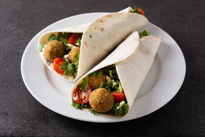 Falafal Wrap With Fattoush Salad