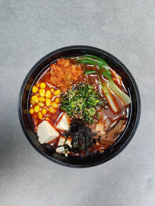 Kimchi Ramen- Tofu & Braised Mushrooms