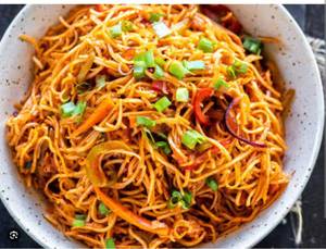 Schezwan noodles rice veg