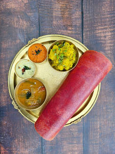 Beetroot Ghee Masala Dosa