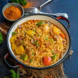 Masala Egg Chicken Maggi