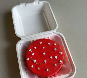 Eggless  Red Velvet Bento Cake
