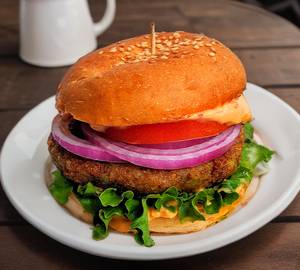 Spicy aloo tikka burger