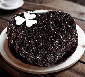 Eggless  Romantic Heart Shape Chocolate Cake