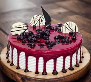 Eggless  Birthday Special Blueberry Cake