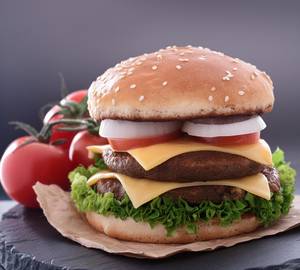 Terracotta veggie double medley burger