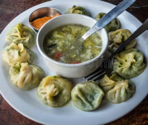 Veg Momo With Soup
