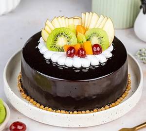 Eggless  Chocolate Fruit Cake