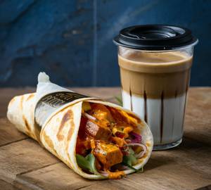 Paneer Tikka Roll + Cold Coffee