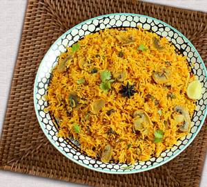 Veg mushroom biryani