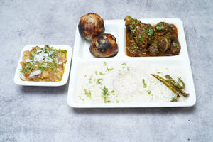 Mutton Thali With Ghee Litti