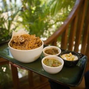Lotus Stem Chips & Dips