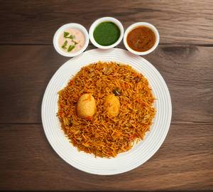 Fried egg biryani