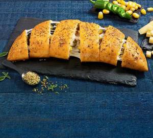 Sweet Corn Stuffed Garlic Bread+Cheese Dip