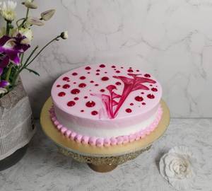 Romantic strawberry cake