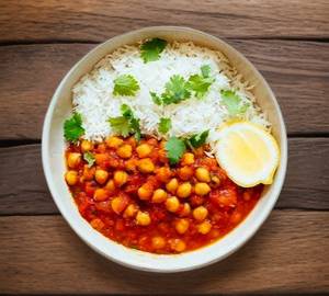 Half Chana Masala With Choice Of  Rice