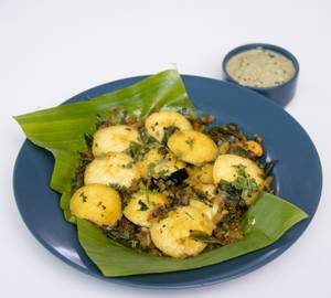 Tossed ghee lemon button idli