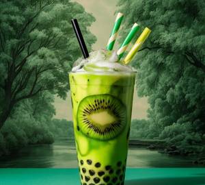 Kiwi bubble milkshake 