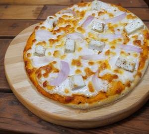 Paneer,& onion pizza