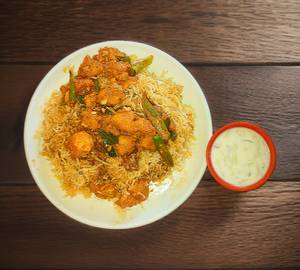 Hyderabadi Chicken Dum Biryani Special With 65 [For 2  Person]