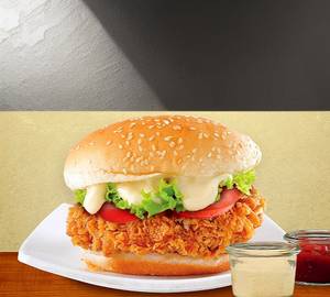 Crispy chicken burger
