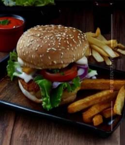 Veg French Fries Burger
