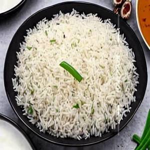 Plain rice full plate