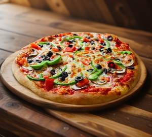 Cheese Capsicum Pizza[ 7 Inches ] +  250 Ml Thumsup Soft Drink