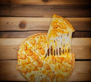 Cheese burst pizza with Italian pink sauce