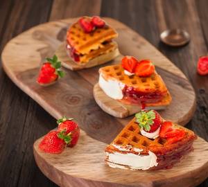 Strawberry Cream Cheese Waffle Sandwich