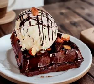 Double chocolate brownie waffle 