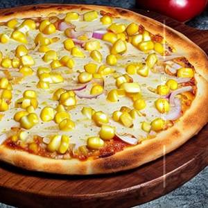 Sweet corn cheese pizza