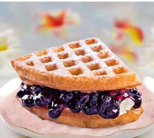 Blueberry Cream Cheese Waffle Sandwich