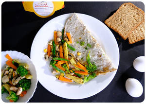 Egg White Omelette With Sauteed Vegetables