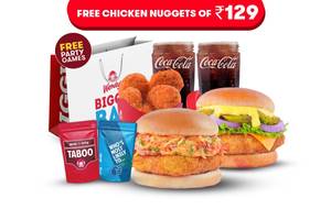 Free Nuggets + Crispy Chicken & Mexican Cheese Chicken + 2 Coke