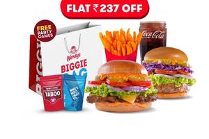 Flat Rs. 237 Off on Chickenatorr + Veggienatorr Burgers + Fries + Coke