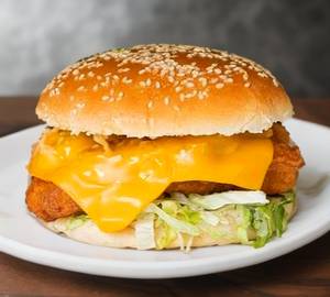 Cheesy chicken burger